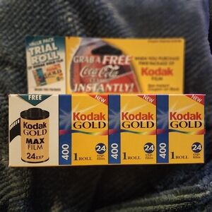 Kodak Gold Max 400 Film Pack - Coca Cola Add On It. 1997